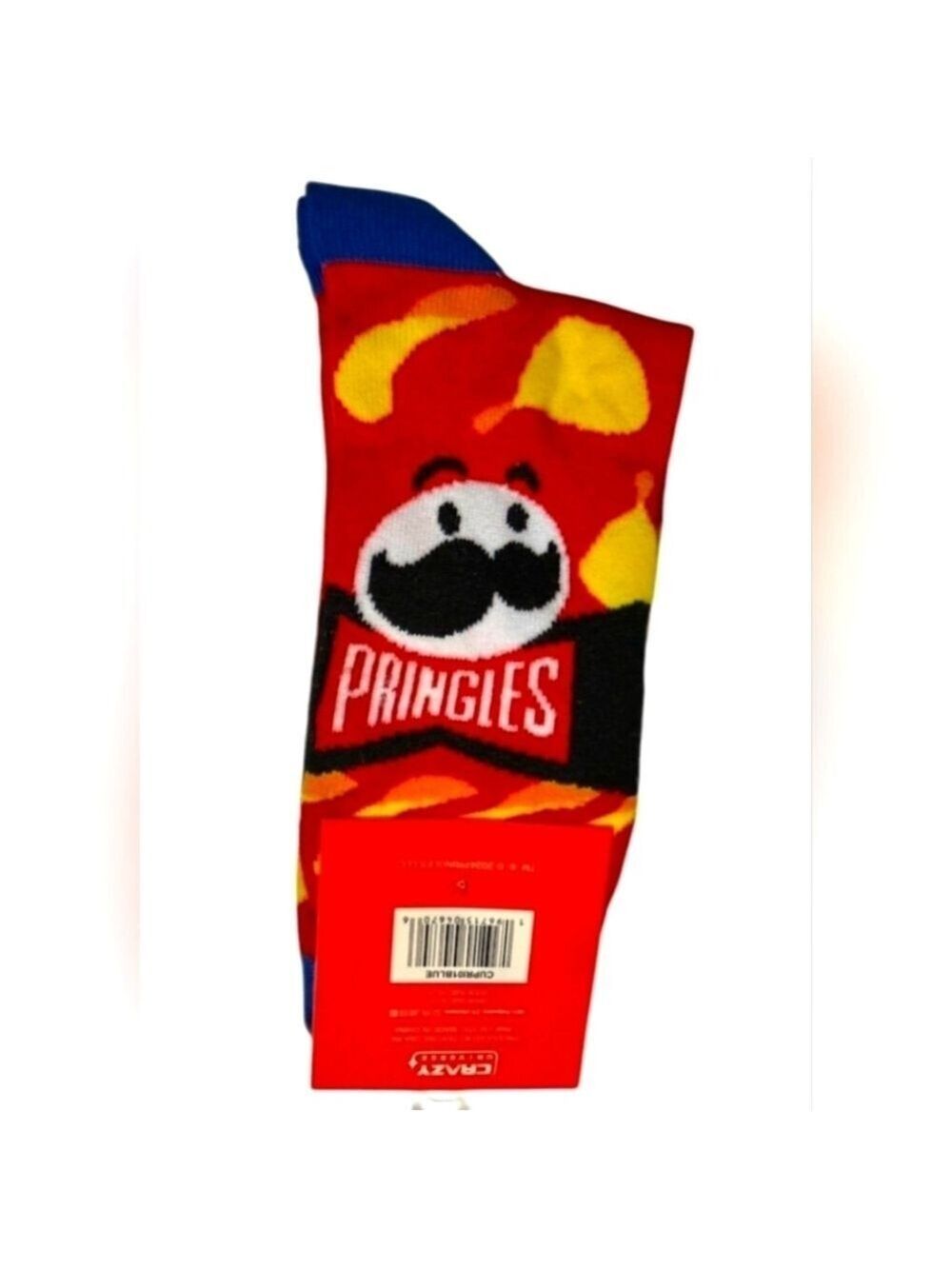 4/$25 Pringles Novelty Crew Socks Potato Chip Socks Fun Unisex Gender Neutral